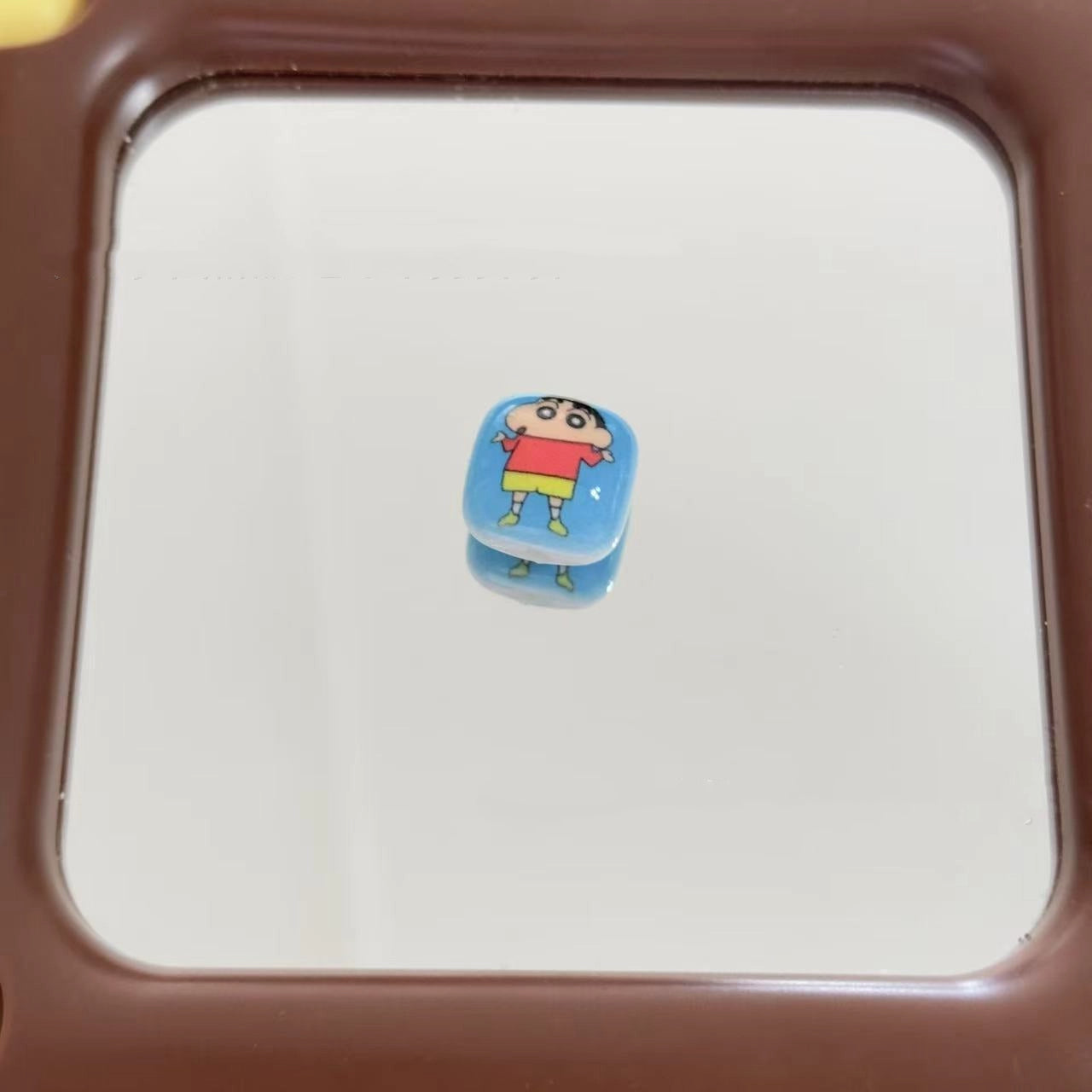 Acrylic Square Beads 16mm Glossy Cartoon Faces 10pcs 6