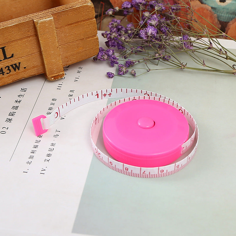 Retractable Plastic Measuring Tapes Pink Hello Kitty Pattern 2pcs 5cm 4