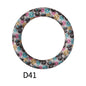 65mm Printed Silicone Beads Round Rings Floral Animal Spots Prints 47