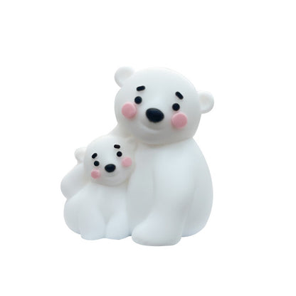 3D Silicone Focal Beads Bear Mom and Baby Figurines 20 pcs 8