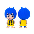 Silicone 3D Focal Beads Inside Out Joy Blue Hair Front Facing 1pcs