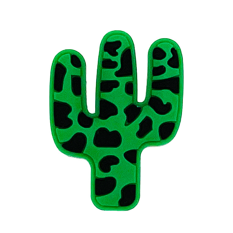 Silicone Focal Beads Cactus Bold Contrasting Patches 20pcs 4