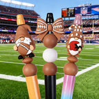 Silicone 3D Focal Beads Rugby Foam Finger Number One Holding Rugby Ball 20pcs 7