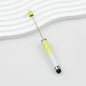 Gradient Color 3 In 1 Beadable Stylus Pens Plastic Body - Yellow gradient