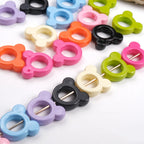 Glossy Painted 22mm Hollow Mickey Head Acrylic Bead Frame 50pcs 4