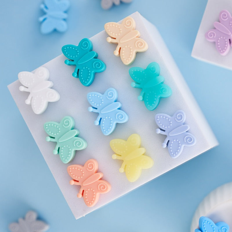 Silicone Focal Beads Butterfly Embossed Wings 20pcs 2