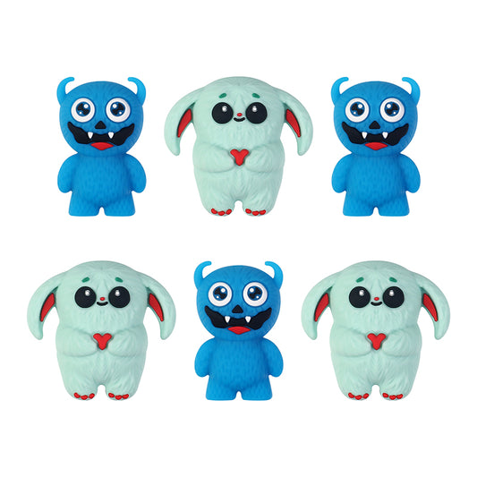 Silicone 3D Focal Beads Little Monster Bright Eyes Quirky Expressions 20pcs 2
