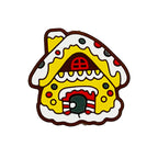 Silicone Focal Beads Christmas Gingerbread House Detailed Candy Design 20pcs
