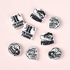 Silicone Focal Beads Fishing Theme Bold Fish and Hook Designs 20pcs 5