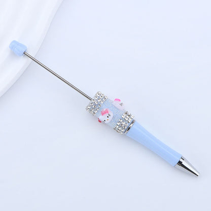 Beadable Pen with Kitty and Rhinestone  37