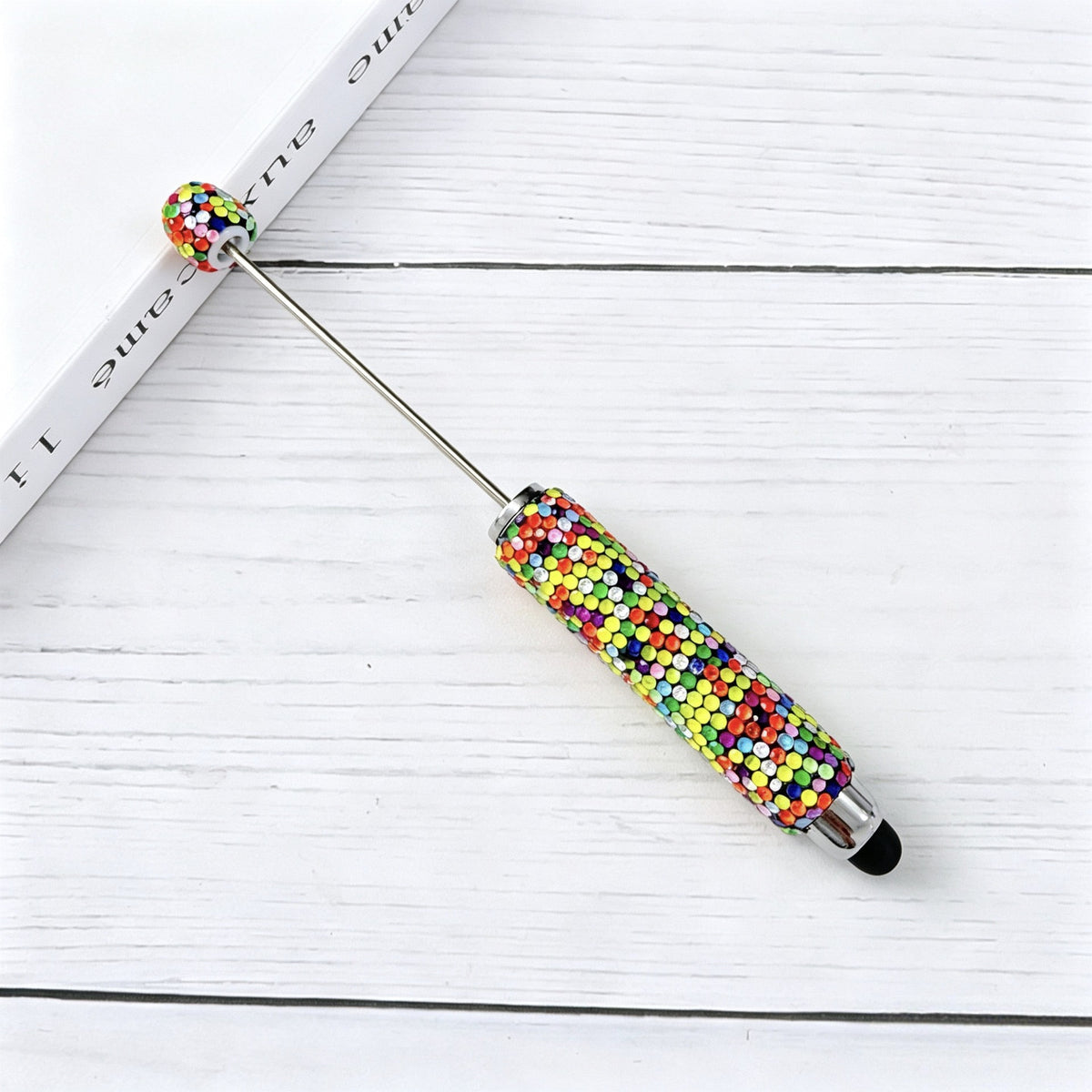 DIY Candy Color Multifunctional 3 in 1 Touch Screen Beadable Pen 17