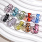 Transparent Rectangular Acrylic Beads 20mm Dyed Core Splash Ink 50pcs