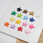 Irregular Starfish Acrylic Beads 21mm Glossy Mixed Colors 50pcs