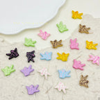 Folded Paper Crane Metal Beads 20mm Spray Painted Colorful Alloy 2