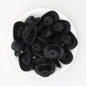 Western Style Silicone Cowboy Hat Focal Beads 20pcs - Black