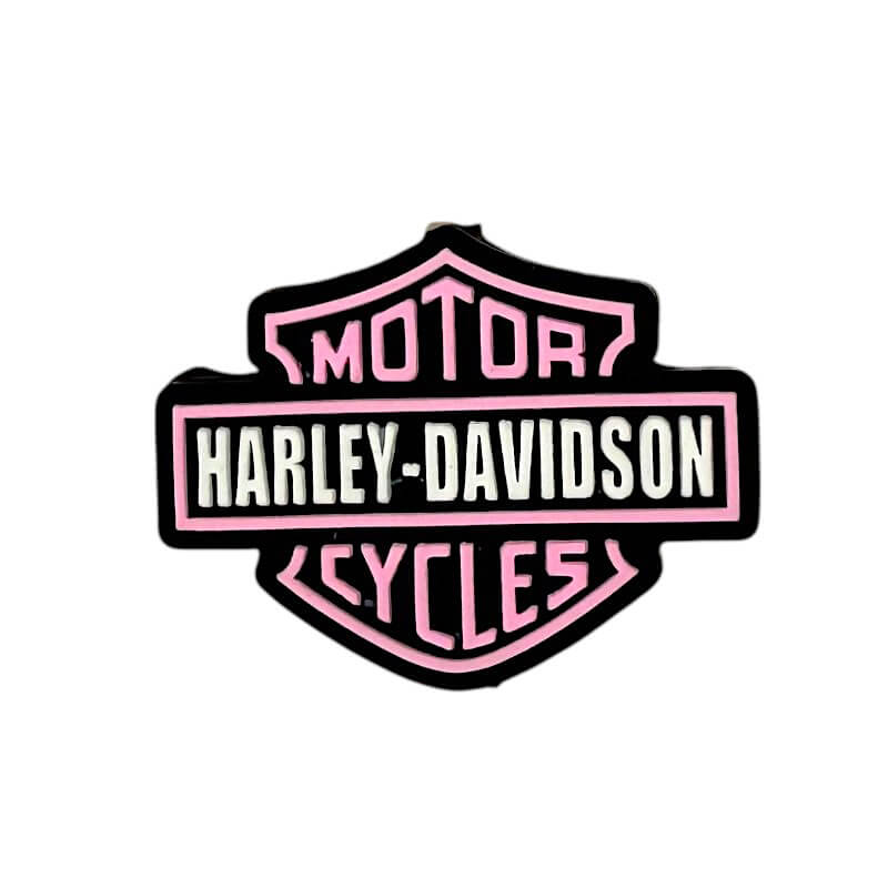 Silicone Focal Beads Harley Davidson Black Shield Emblem 20pcs