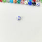 Lampwork Glass Beads Rhombus 12mm Jelly Color Polka Dot 8pcs 9