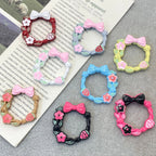 Bow Wreath Metal Beads 31mm Painted Enamel Alloy 10pcs