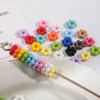 Floral Flower Shape 8mm Acrylic Spacer Beads 50pcs