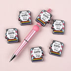 Silicone Focal Beads Library Reed Duck Book Phrase Set 20pcs 20