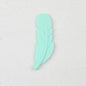 Colorful Feather Shaped Silicone Beads 20pcs - Mint Green