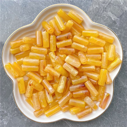 Acrylic Tube Beads 8x20mm Pastel Marbled Soft Glow 10pcs 7