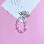 Acrylic Flower Laser Butterfly Beaded Keychain Translucent Colorful 10