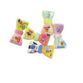 Crayon Shin Chan Bow Acrylic Beads 25mm Pastel Cartoon Design 10pcs