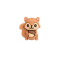 3D Squirrel Silicone Focal Beads Cute Animal Design 20pcs 6