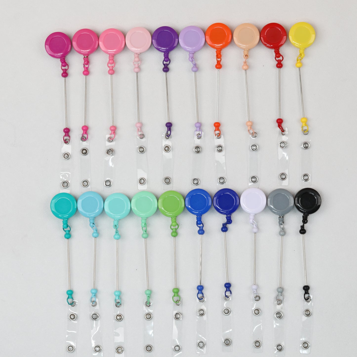 Beadable Badge Reels Retractable ID Keychain Clip