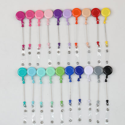 Beadable Badge Reels Retractable ID Keychain Clip
