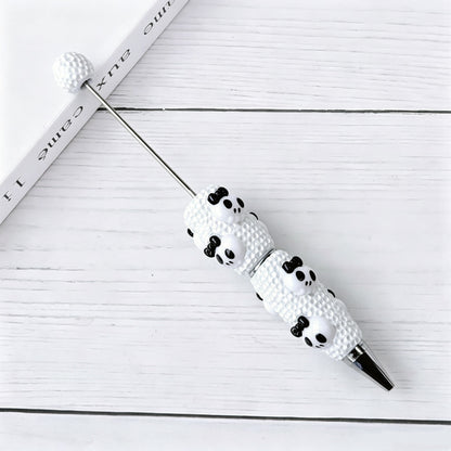 Beadable Halloween Pen with Pumpkin Ghost and Skull Designs 14