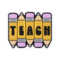 Silicone Focal Beads Teachers Day Heart Shaped Text Motifs 20pcs 15