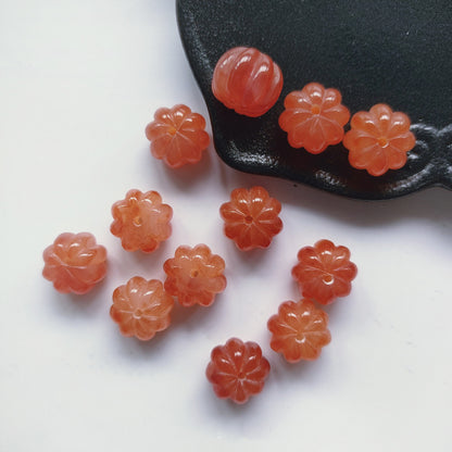 Vintage Pumpkin Shape Resin Beads 12mm Imitation Natural Stone 20pcs 5