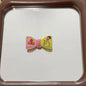 Crayon Shin Chan Bow Acrylic Beads 25mm Pastel Cartoon Design 10pcs 3
