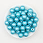 Metallic 15mm Round Silicone Beads 50pcs 8