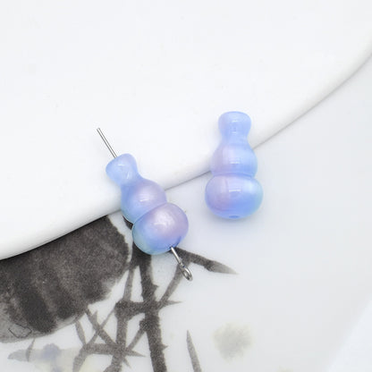 18mm Colorful Resin Gourd Shaped Beads Small Hole 10pcs 12