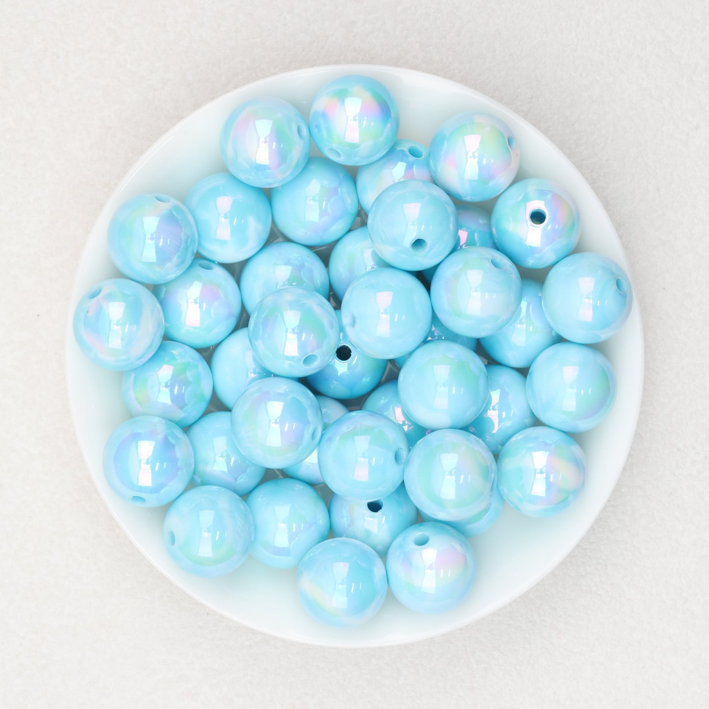 Marbled Pattern Acrylic Round Beads 16mm 50pcs 2