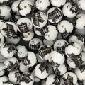 15mm Silicone Beads Happy Halloween Printed Designs 50pcs