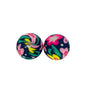 15mm Printed Silicone Beads Daisy Polka Dot Patterns 50pcs 5