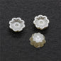 Pearl Imitation Flower Acrylic Beads 2-13mm White 100pcs 9