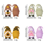 Silicone 3D Focal Beads Spring Dwarf Holding Bee Heart 20pcs 7