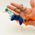 PVC Game Controller Keychain Creative Colorful Matte Finish 4