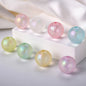 Plating Round Acrylic Beads 16mm Jelly Aurora Ice 50pcs