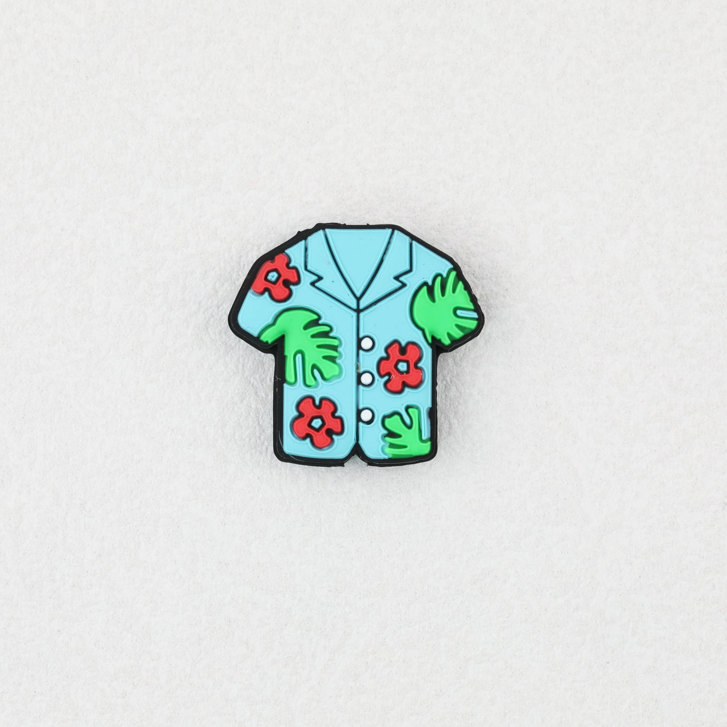 Summer Floral Pattern Shirt Silicone Focal Beads 20 pcs 8