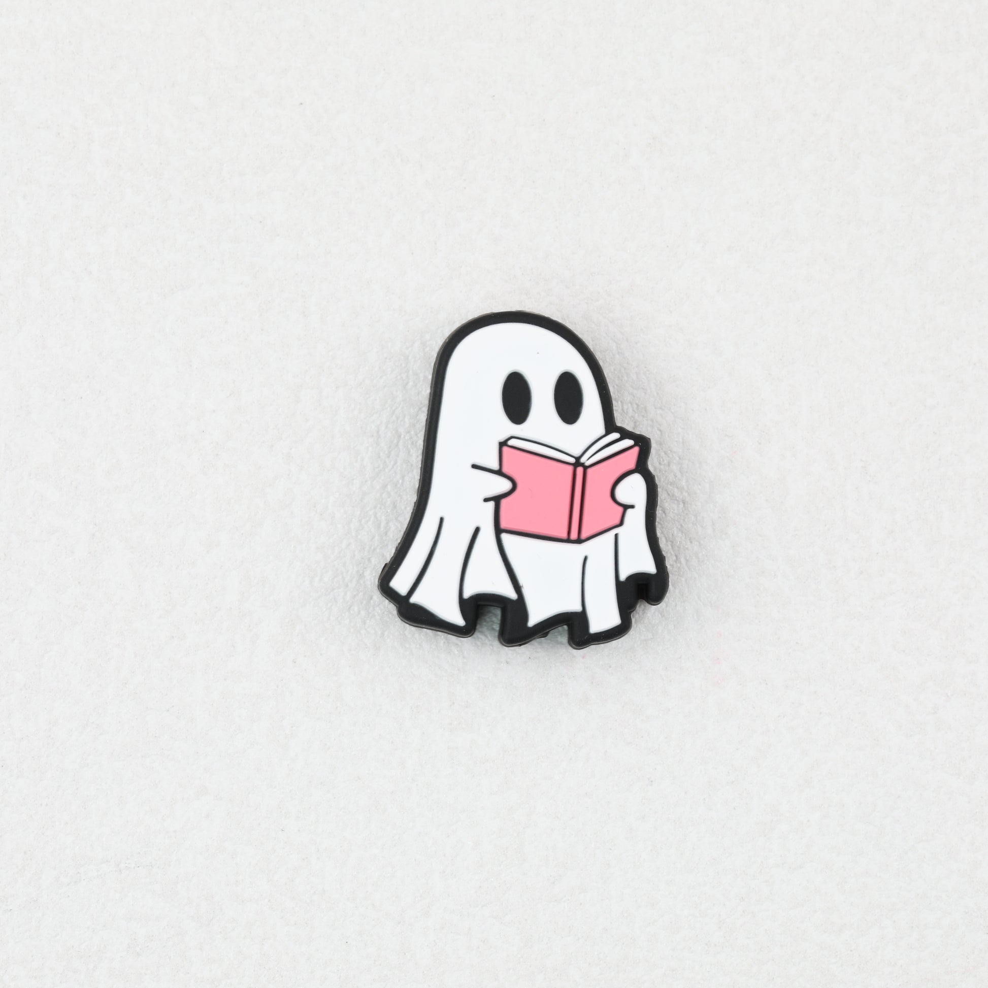 Ghost Theme Silicone Focal Beads White Pink 20pcs 3