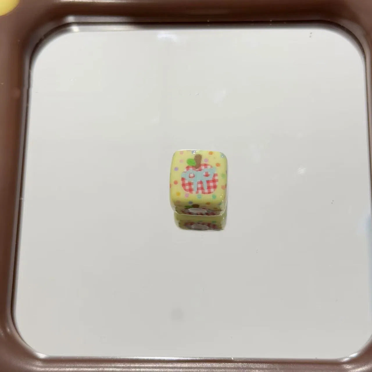 Square Acrylic Beads 14mm Tasty Snack Printed Pastel Colors 10pcs 12