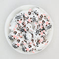 3D Coffee Time Cow Silicone Focal Beads 20pcs