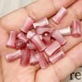 Imitation Jade Bamboo Section Resin Beads 12mm Glitter Powder 10pcs 4