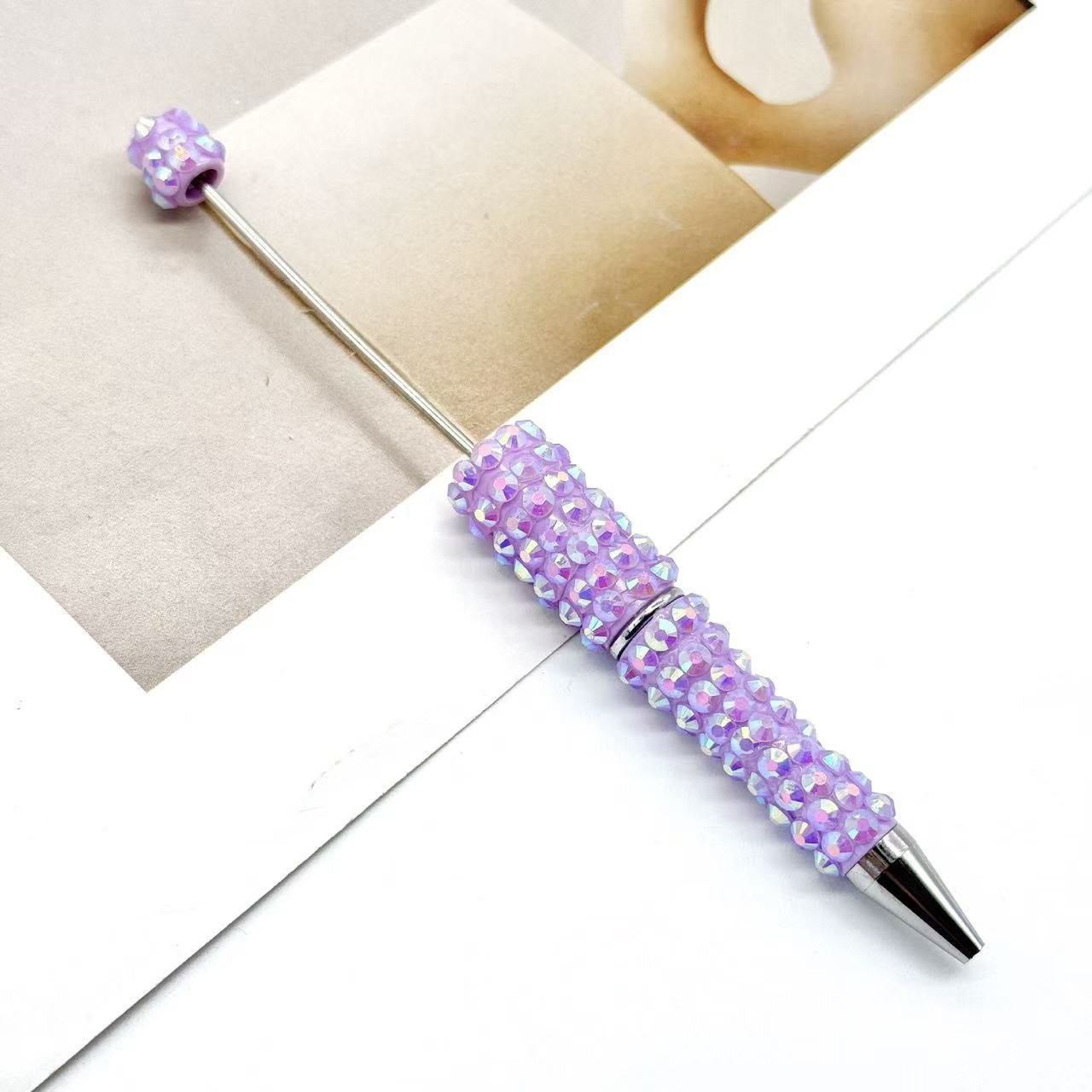Creative DIY Full Coverage Pearl Rhinestones Beadable Pen 19